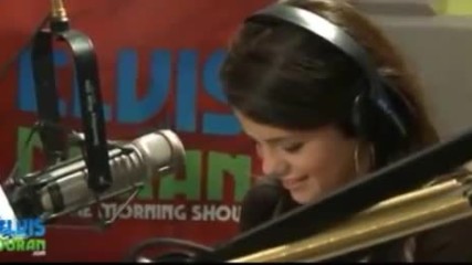 Selena Gomez reacting to Justin Biebers crush on her 2009 on Elvis Duran 23rd June 2011