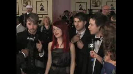 The 50th Grammy Awards - Paramore Red Carpet Interview