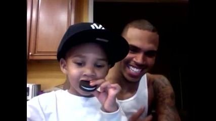 Chris Brown and Lil Drew 