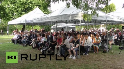 Germany: Artist creates huge flower sculpture to commemorate 2010 Love Parade victims