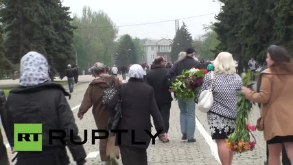 Ukraine: Odessa residents gather at Trade Unions House to commemorate massacre