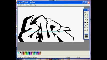 Youtube - Como hacer graffiti En Mspaint how to do Graffiti on paint 