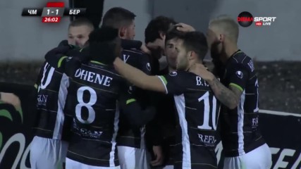 Гол на Педро Еуженио във вратата на Черно море