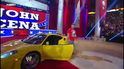 John Cena Stolen Alberto Del Rio Ferrari @ Wwe Night of Champions 2011