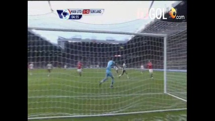 Бербатов 1 гол - Манчестър Юнайтед 2 - 0 Съндърланд 