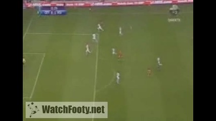 Манчестър Сити - Хамбургер 2:1 Хосе Гереро гол 
