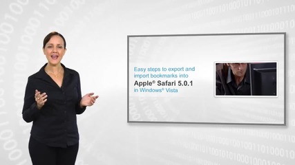 How to export and import bookmarks in Apple® Safari 5.0.1 in Windows® Vista?