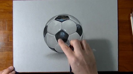 Страхотна реалистична рисунка на футболна топка!