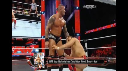 Wwe понеделник вечер Raw 17.06.2013 Ренди Ортан срещу Даниел Браян (без дисквалификация)