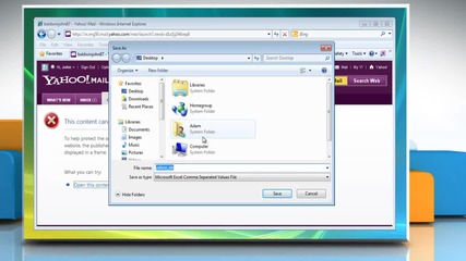 Windows® Vista: How to export Yahoo!® address book to Microsoft® Outlook 2010?