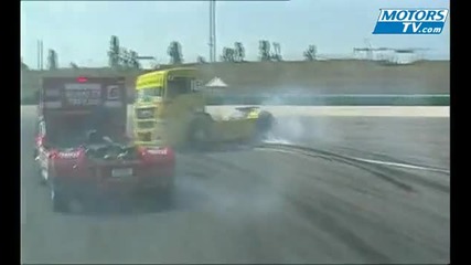 Accident Fia European Truck Racing 2009 Misano 