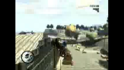 Grand Theft Auto 4 - motorcycle backflip over helicopter