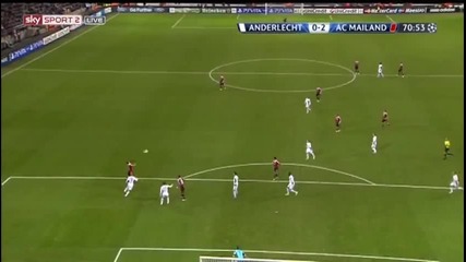 гол на Филим Мексес - Андерлехт vs Милан 1-3 [hd]