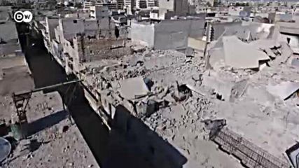 Дрон засне разрушенията в Алепо
