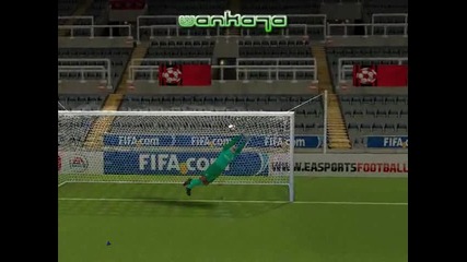 Fifa10 Страшен гол на Роналдинюо 