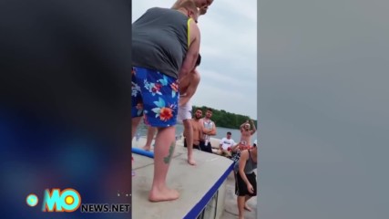 Womans neck nearly broken as idiots show how not to throw someone overboard - Tomonews