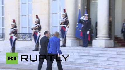 France: Merkel arrives for Normandy Quartet talks on Ukraine crisis