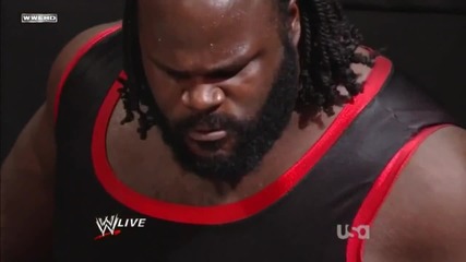 Mark Henry hits a World s Strongest Slam on Jerry Lawler on the announcer table