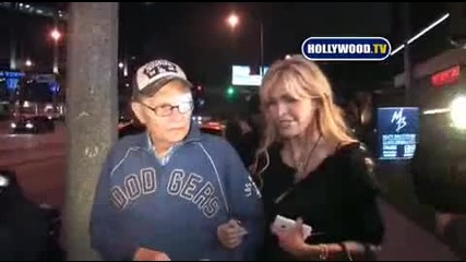 Larry King Has Patch Over Eye At Boa Restaurant. 