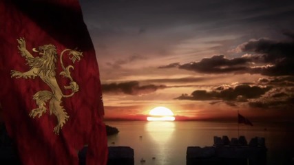 Игра на тронове : Ланистър боен флаг # Game of Thrones Season 6 Lannister Battle Banner Tease (hbo)