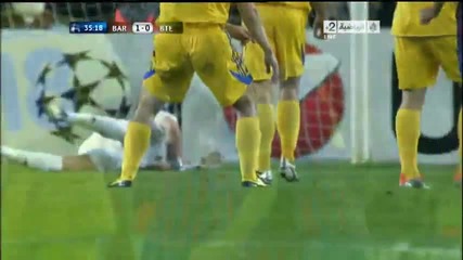 Барселона - Бате Борисов - Гол на Серхи Роберто (1-0)