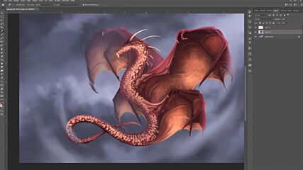 Esla dragon commission Speedpaint (photoshop cc).mp4
