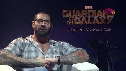 Актьорът Дейв Батиста в интервю за филма си Пазители на Галактиката (2014)