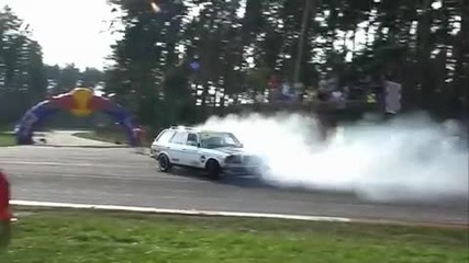 Drift Diesel Mercedes W123 with Scania turbine 