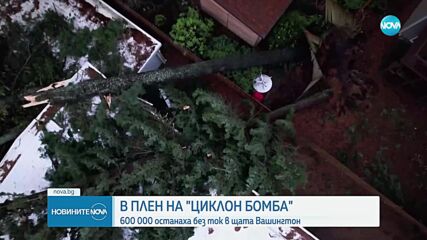 Циклон "бомба" удари САЩ, взе жертва и остави 600 000 домакинства без ток