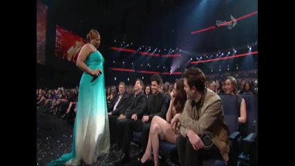 Robert Pattinson, Kristen Stewart and Taylor Lautner at People's Choice Awards 2011