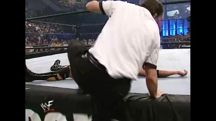 Unforgiven 2001 - The Rock vs Booker T and Shane Mcmahon In Handicap Match For Wcw Championship