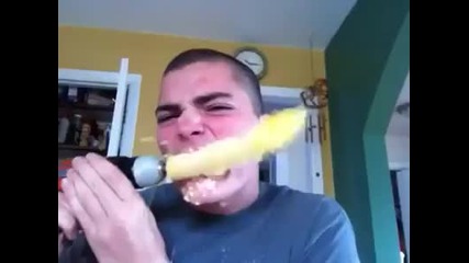 Как се изяжда царевица за 10 секунди