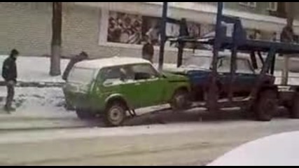 Руски метод за бутане на кола 