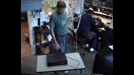 Burning laptop