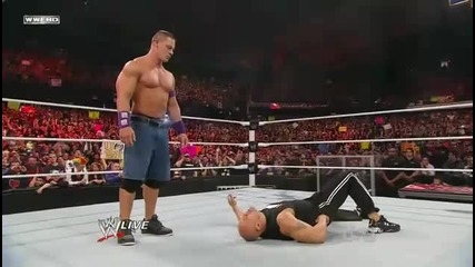 John Cena's Attitude Adjustment on The Rock