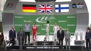 Хамилтън се наслади на глътка шампанско след триумф в Гран при на Канада