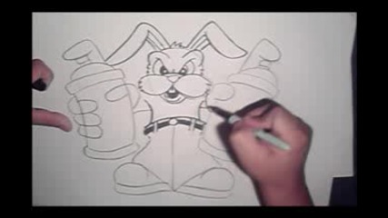 Step By Step how to draw graffiti character (hq)