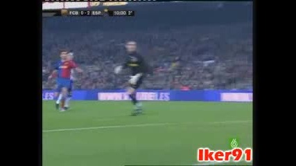 Барселона 1 - 2 Еспаньол Иван Де Ла Пеня Гол 