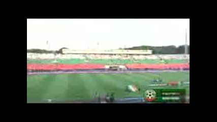40, 000 пеят Българския химн на мача България - Ирландия 
