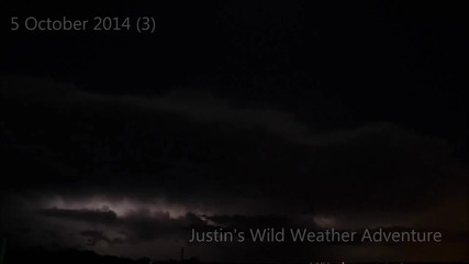 Time lapse - гръмотевична буря над Пъркинс, Оклахома 5.10.2014