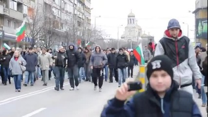 Протест във Варна срещу високите цени на тока 17.02.2013