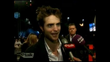 Etalk New Moon mania Robert, Kristen & Taylor London Red Carpet Event 