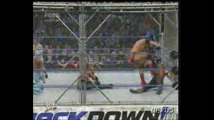 Batista & Rey Mysterio vs. Joey Mercury & Johnny Nitro - [ Мач В Клетка ] - Smackdown! 06.01.06