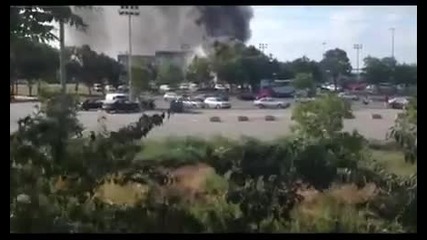 Bulgaria Bus Explosion on Airport (amateur Video) 18.07.2012