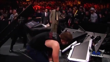 Roman Reigns vs Dean Ambrose vs Brock Lesnar - Fastlane 2016 Highlights