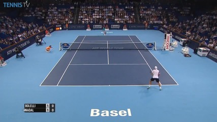 Nadal Hits a Hot Shot Against Bolelli - Basel 2014
