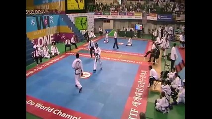 Itf World Taekwon-do Championship - Korea 2010, England Vs Usa -junior Team Sparring Semi-final