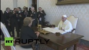 Vatican City: Pope Francis welcomes Chilean President Bachelet