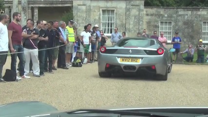 Driving into Wilton House Classic Supercar Event! Crazy Supercar Parade and cheers! 1080p [hd]