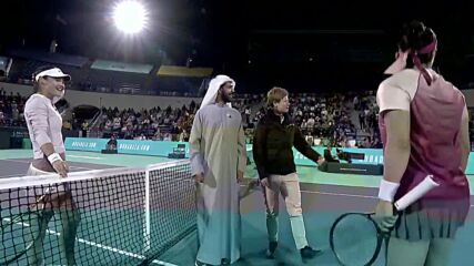 Котка се появи на корта на тенис турнира в Абу Даби (ВИДЕО)